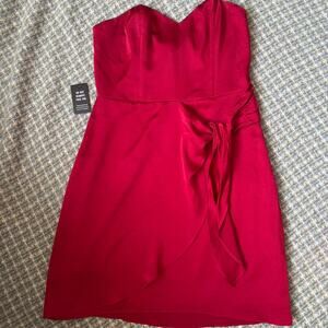NWT Express Red Strapless Party Dress Size 6 Wedding Guest Cocktail Dress